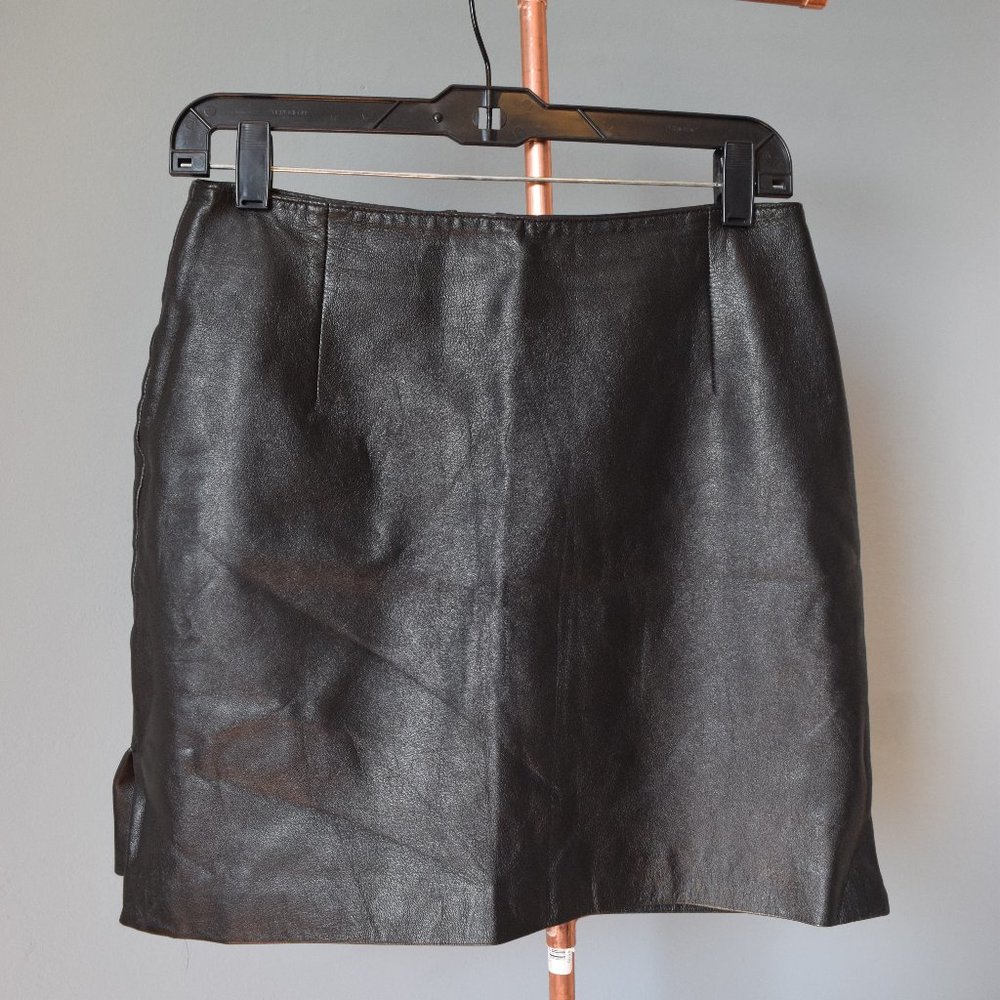 Hugo Buscati 100 % Leather Mini Skirt